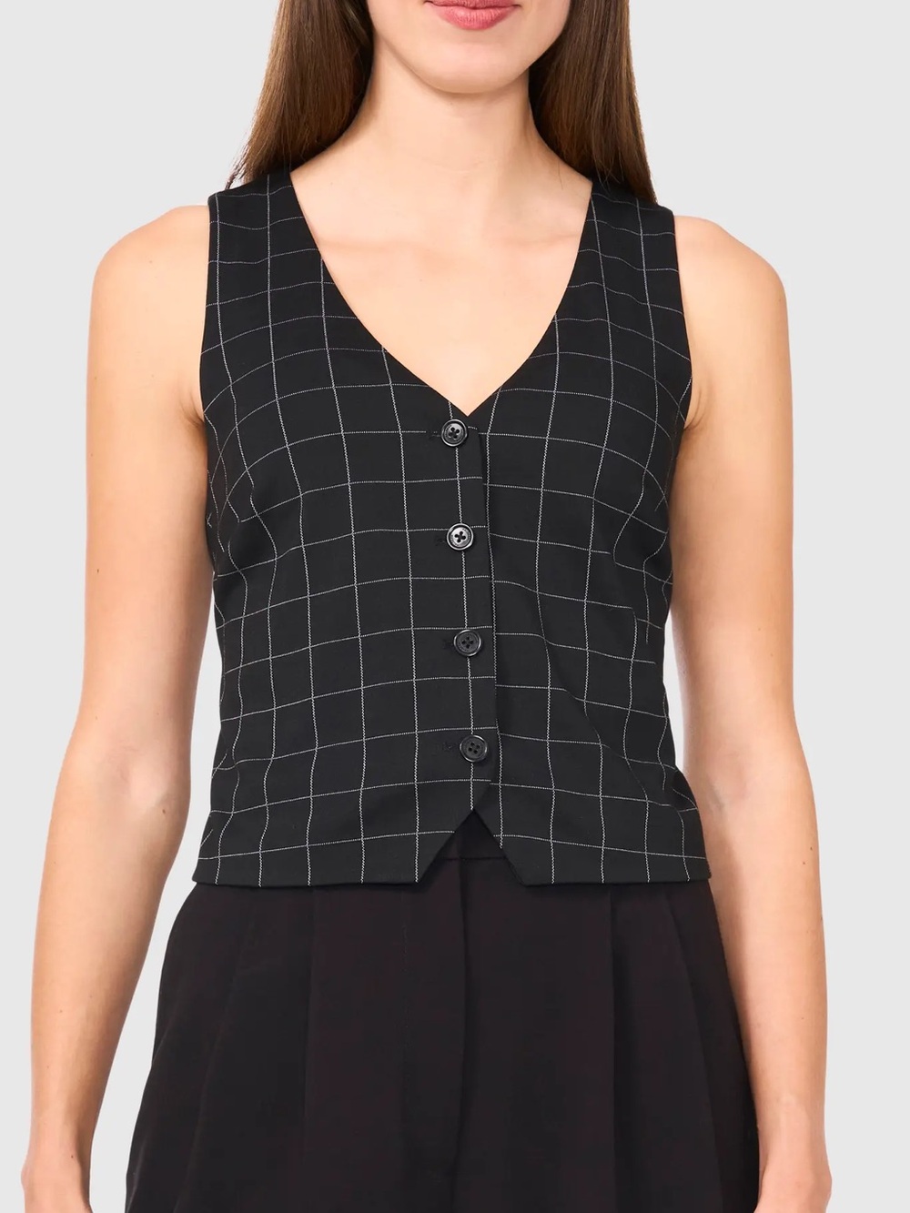 Nordstrom Rack Black Windowpane Vest